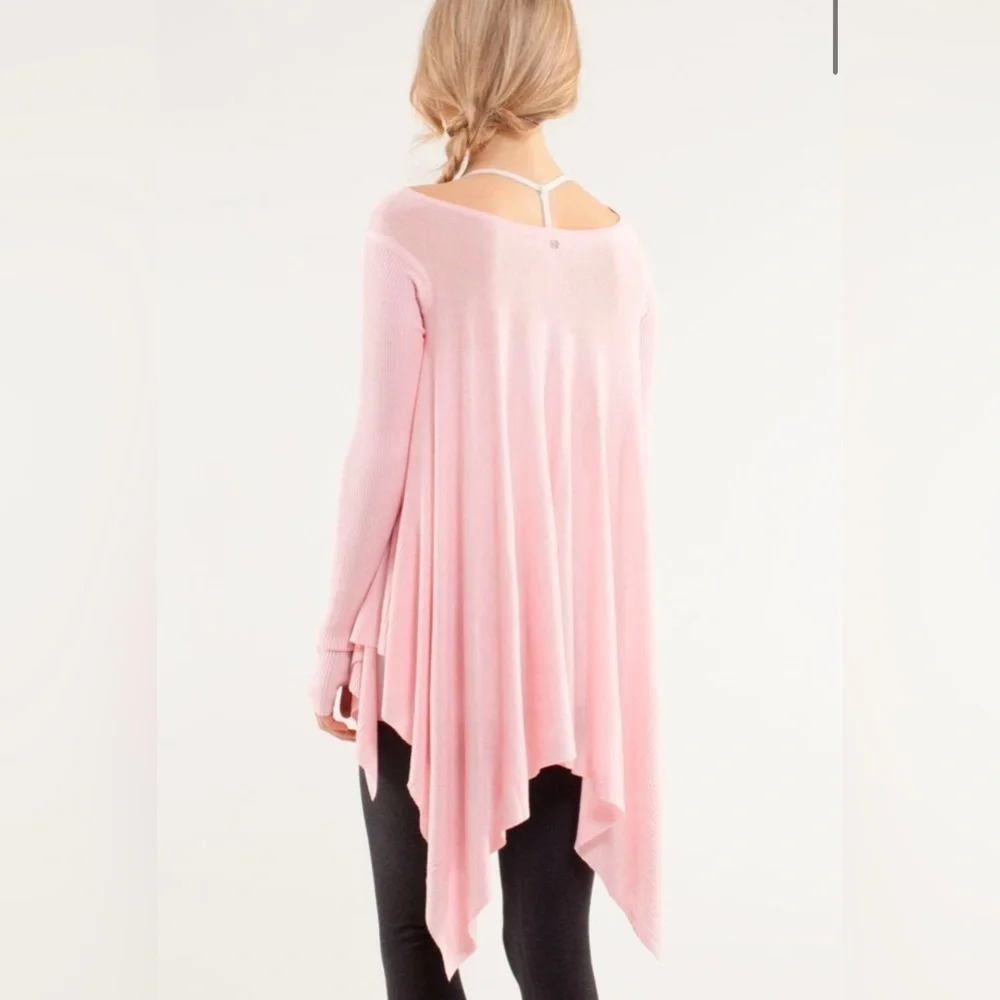 Lululemon Enlightened Pullover Sweater Heathered Blush Quartz Pink